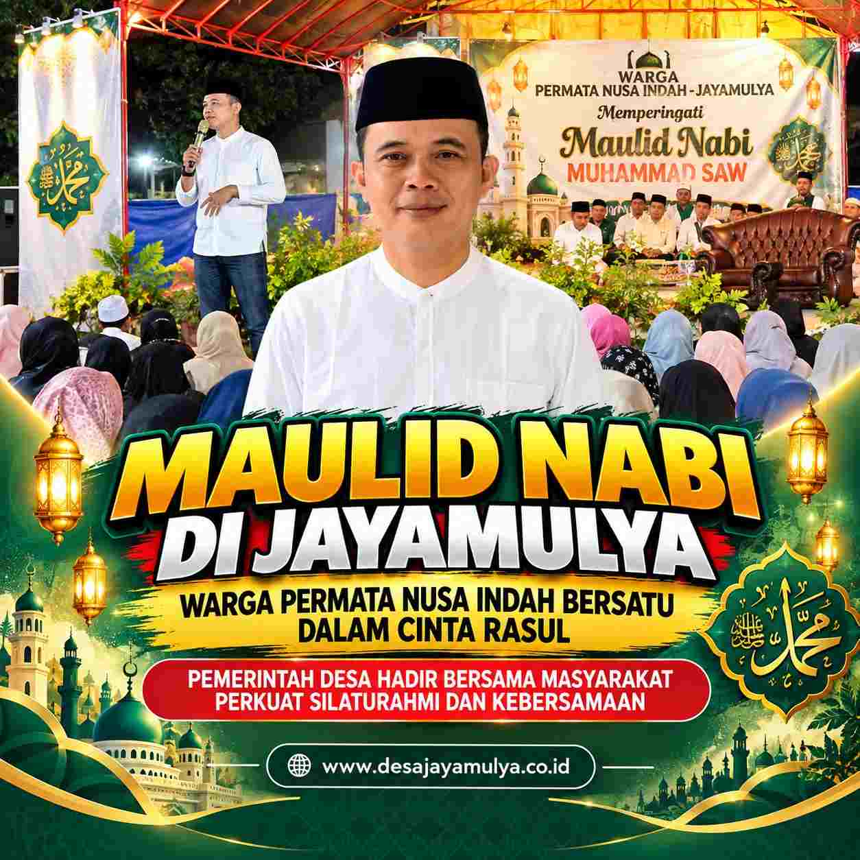 Kades Asep Gunawan Hadiri Maulid Nabi di Jayamulya, Pemerintah Desa Tegaskan Komitmen Dekat dengan Masyarakat